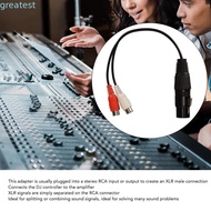 GREATMY 3-Pin XLR Female to 2 RCA Female Y Splitter Cable, Dual RCA to 1 XLR, Plug & Play, Flexible 