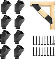 8 Pcs Pergola Angle Support Bracket ,Reinforced 45-Degree Angle Bracket, for 4''x4'' Lumber (Actual 