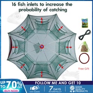 Folding Umbrella Fishing Net Shrimp Cage Crab Fish Trap Cast Outdoor Cast Net