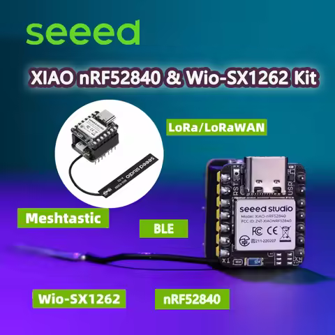 Seeed XIAO nRF52840 & Wio-SX1262 Kit for Meshtastic,Microcontroller Bluetooth, Integrated Antenna, L