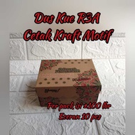 R3A Kraft Print Motif Box 3Ank Brown Cake Box Size 14 x 10, 7 x 7 cm PER 10 pcs