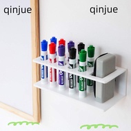 QINJUE Pen Holder, Acrylic 10 Slots Marker Holder Rack,  Eraser holder Whiteboard Marker Wall Mounte