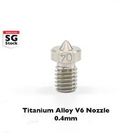[SG Stock] Titanium Alloy TC4 V6 Nozzle 1.75mm for E3D hotend compatible 3D Printer