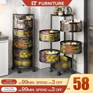 Rak dapur Onion Rack Rak Bawang kitchen Rotating rack organizer rak bertingkat pinggan wheel stainle