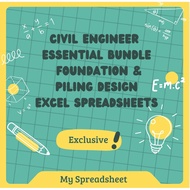 Civil engineer  essential bundle  Civil engineering design  excel spreadsheets