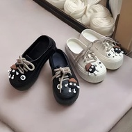 Sepatu Sandal Wanita Baim Sendal Jibbitz Sandal Wedges Sendal Selop Rubber Lucu Kekinian Sandal DIY 