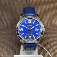 Casio MTP-V004L-2B Standard Analog Blue Leather Strap Men's Dress Watch