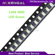 100pcs Green 1206 SMD LED light 3216 new original