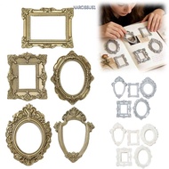 NARCISSUS1Y7KJ 5Pcs DIY Shadow Box Frame, DIY Resin Mini Photo Frames, Vintage Gold Memory Display F