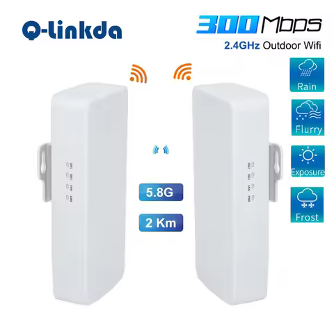 Wireless Bridge Router Outdoor CPE 5.8G 1-3KM Network Bridge Long Range Wifi Repeater 300Mbps AP Wif