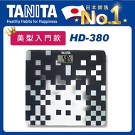 TANITA電子體重計美型入門款HD380方塊黑