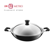 Tefal 40cm Cookware Asian Chinese Wok with Lid C5289714