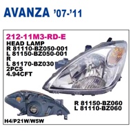 212-11m3-rdb HEADLAMP HEAD LAMP Headlight TOYOTA AVANZA 2007 2008 2009 2010 2011 DAIHATSU XENIA 2007 VVTI