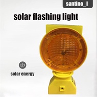 Construction solar blinker solar flashing light roadside light hazard Amber warning light