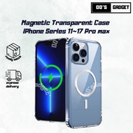 Magnetic Transparent Case compatible for iPhone 17 Pro max 17 Pro 17 Air 17 16 Pro max 15 Pro max 14