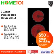 EF 2 Zones Domino Hob HB AV 231 A