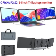 [Newkits] OFIYAA P2 S2 14inch Portable Triple Monitor For Laptop Screen Extender Monitor Portable Dual Monitor Video Visualizer Laptop Screen Fhd 1080p Ips Supported C-Type Travel Laptop Monitor Extender Windows/mac/linux/ps5