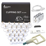 Cupping Therapy Set, 24 Massage Cups Cupping Set with Pump Vacuum Suction Cups for Body Cellulite Cu