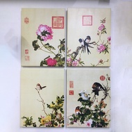 Ancient Chinese Art, Bird and Flower Canvas Printing in 4 sets