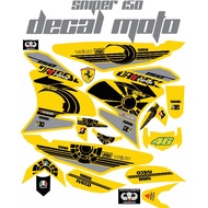 ♞Decals, Sticker, Motorcycle Decals for Sniper 150, 006,yellow denise