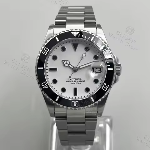 BLIGER 36mm 38mm NH35A PT5000 Automatic Dive Men Watch Date Sapphire Glass Rotating Ceramic Bezel Lu
