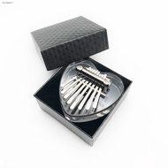 ✜✒❀8 keys mini Kalimba transparent heart crystal Thumb Piano Acoustic Finger Piano acrylic Music Ins