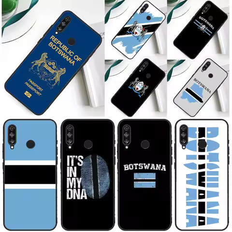 Botswana Flag For Huawei Nova 12s 12i 11i 8i 9 10 SE Y91 Y90 Y60 Y70 Y72 Y61 P20 P40 Lite P30 P60 Pr
