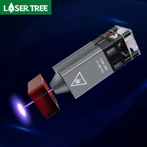 LASER TREE 5W Fixed Focus Laser Module 450nm TTL Blue Light Laser Head for DIY CNC Laser Engraving C