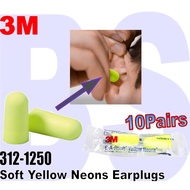 BANSOON 3M 312-1250 E-A-Rsoft Yellow Neons Earplugs (10pairs bundle) (no string)