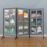 Folding grid display painting exhibition studio works exhibition mobile iron art exhibition storage 