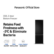 Panasonic 332L 2 Doors Bottom Freezer Refrigerator NR-BV361BPKS