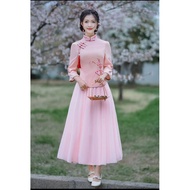 Lightning. Innovative Chinese hanfu dress, dharma tea ceremony temple ceremony dress