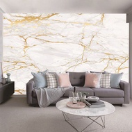 Wallpaper Dinding  Ruang Tamu Motif Marmer Putih Elegan