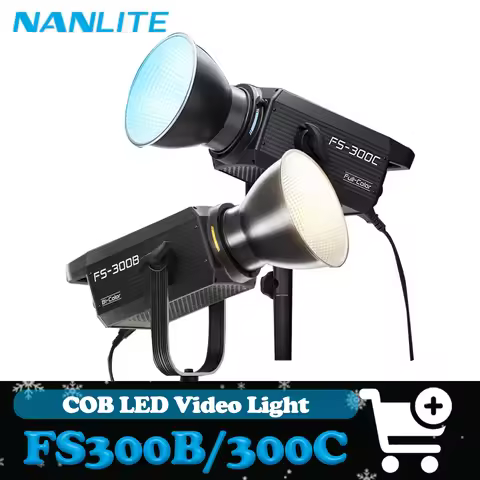 Nanlite FS-300C FS-300B Video Light 2700K to 7500K LED Monolight for Photography Fill Light CRI 95 T