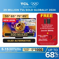 NEW 2026 | TCL TV C7L SQD-MiniLED 4K TV | 55 65 75 85 inch | Up to 2,176 Precise Dimming Zones | Up 