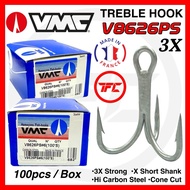 VMC Treble Hook 3X Strong V8626PS 100pcs Per Box