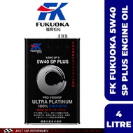 【100% ORIGINAL】FK FUKUOKA Pro V5000SP 5W40 Fully Synthetic SP 4L Ultra Platinum Engine Oil For Proto
