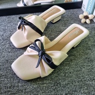 Harmi_Selobong 3Cm Tofu Heels Women's Sandals Foam Sole Ribbon >SNDW_BM 88