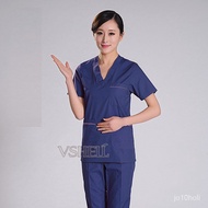 [VSHELL]Free nameScrub Suit Scrub Baju medical suits for women Short Sleeve full set Nurse Set Hospital Uniform S