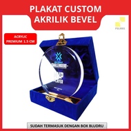 PLAKAT AKRILIK BEVEL CUSTOM PREMIUM GOLD VANDEL ACRYLIC HADIAH WISUDA