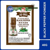 AJI-SHIO Black Pepper Powder 40G - Serbuk Lada Hitam