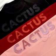 Glitter embroidery effect - Boxy T-shirt 300gsm - Cactus.tudio