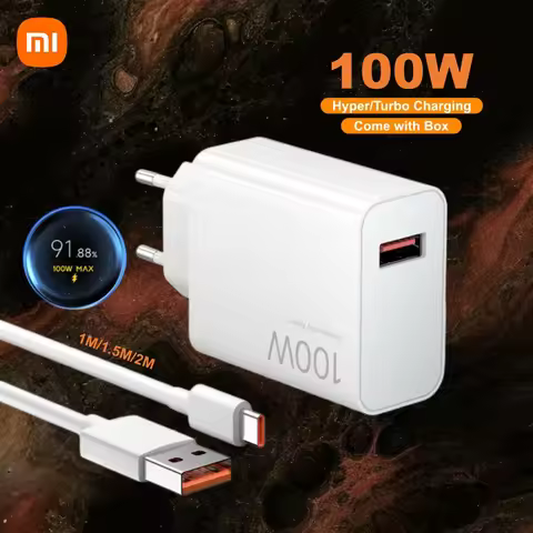 Original 100W 90W Xiaomi Charger EU Turbo Fast Charger 1M 2M Type C Cable for Xiaomi 17T Pro 17 Pro 