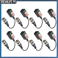 【new】 4 Pairs 4K 8MP HD Passive Video Balun Connector CCTV BNC Video Balun Transceiver