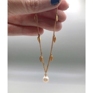 Akoya 7mm (18.5cm) gold-plated alloy bracelet, selected from Japan