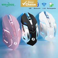 GOOJODOQ         Tetikus Permainan GOOJODOQ Tanpa Wayar untuk Komputer Riba Bluetooth Boleh Cas Semu