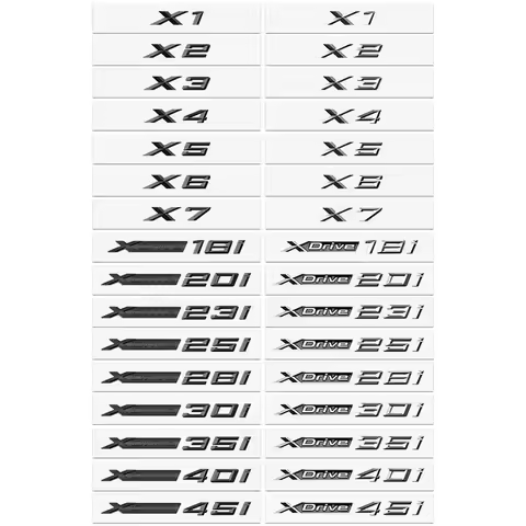 3D Xdrive 20d 30d 35d 40d 50d 20i 25i 30i Car Fender Emblem Trunk Badge Sticker For BMW M X1 X3 X4 X