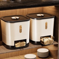 【CanXu Ready Stock】Airtight 5KG/10KG Rice Bin Food Storage Container Stack-able With Lid