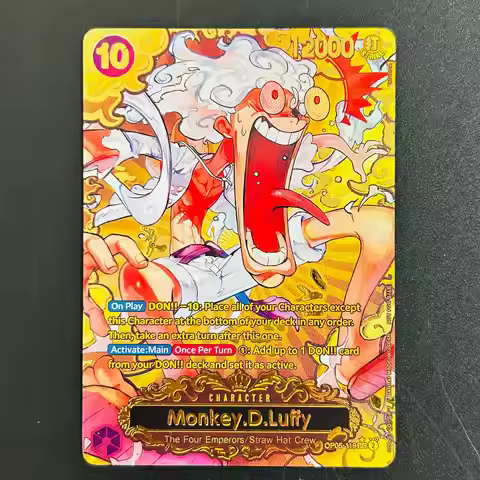 One Piece Monkey.D.Luffy OP05-119 Character Card Gold Foil Holographic Cards Collectible Grade DIY P
