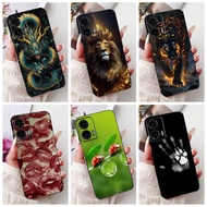 Cool Cartoon Casing For Motorola Moto G85 5G / Moto G35 5G Case Dragon Lion Pattern Soft Silicone Ph